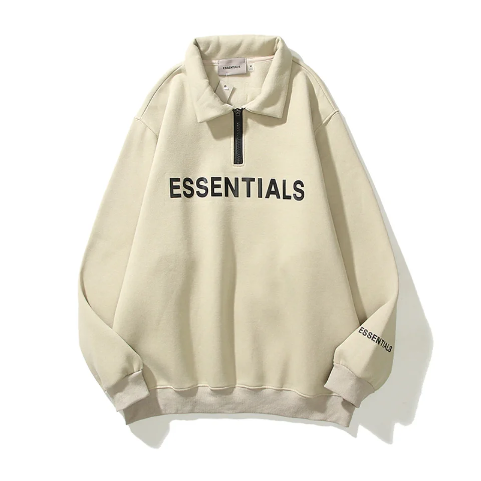 ESSENTIALS Half Zipper CARL’s Coffee Hoodie ESSENTIALS Half Zipper CARL’s Coffee Hoodie