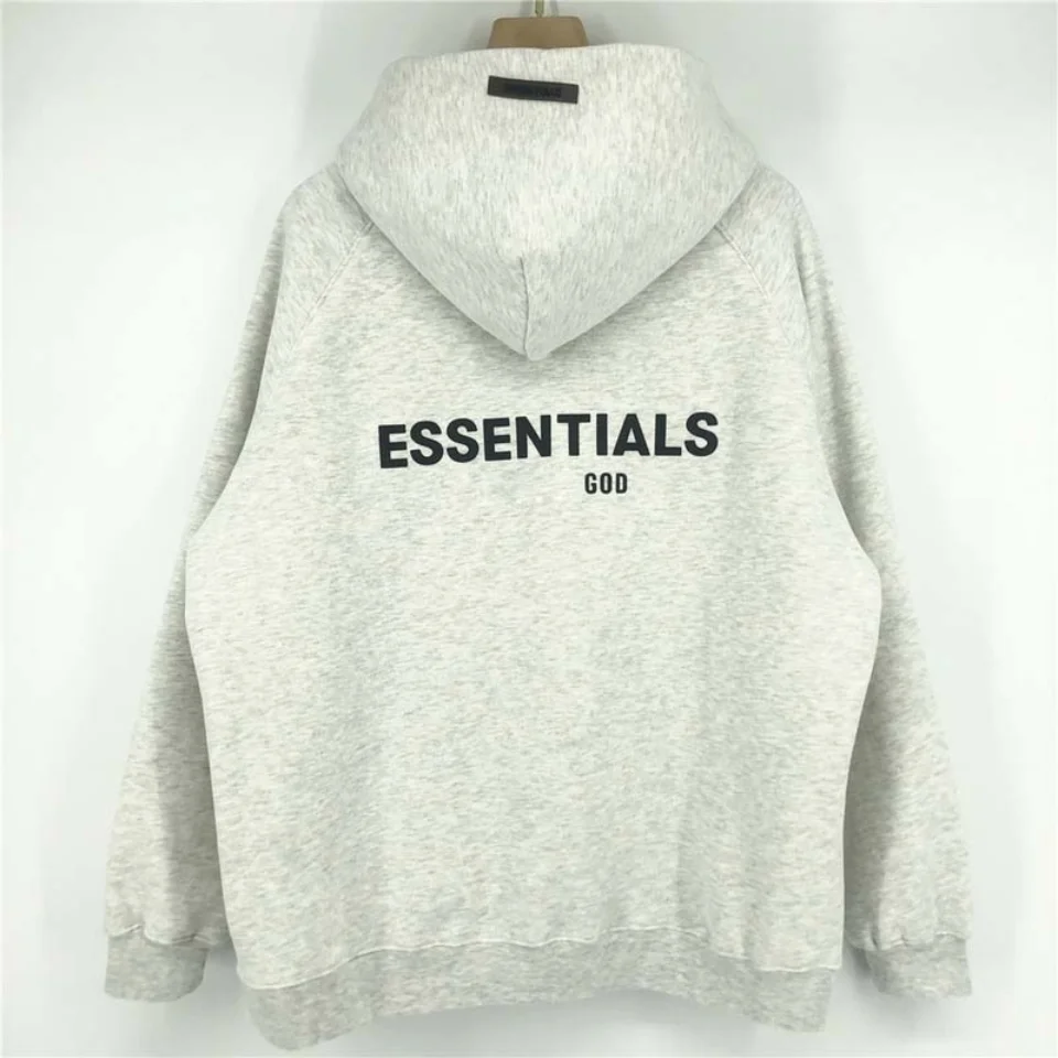 Essentials Fleeces Thick Light Gray Hoodie Essentials Fleeces Thick Light Gray Hoodie