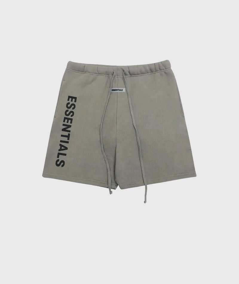 Fear of God Essentials Logo Shorts Grey Fear of God Essentials Logo Shorts Grey