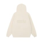 essentials fear of god full zip up hoodie egg shell white